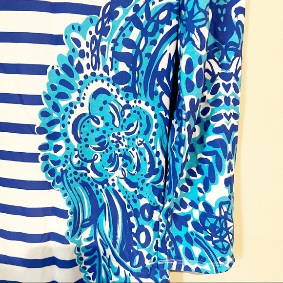 Lilly Pulitzer Nola Dress in Moon Jellies Stripes floral size Medium - Picture 9 of 12